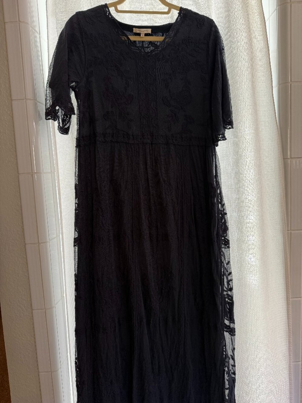 Long blue lace Maxi Dress